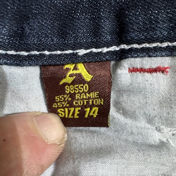 Y2K Inspired Jeans Women Size 14 Mallgoth Bootcut Rock Tattoo Grunge Embroidered - Picture 11 of 11